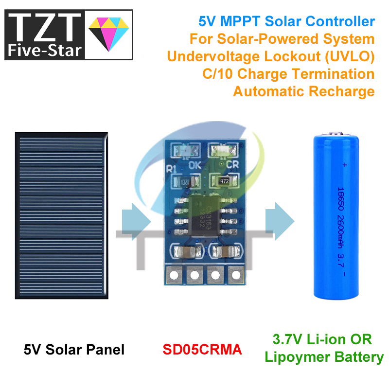 Jinko Solar Panel Cheetah - Sd05crm Mppt Solar Oplaadregelaar 1a 4.2V
