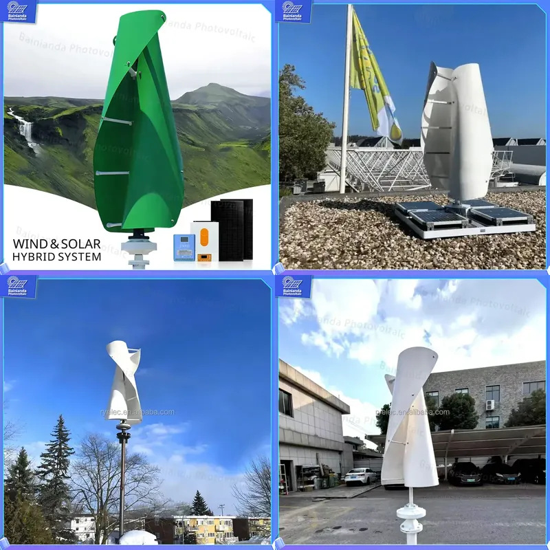 Wind Solar Hybrid Kit - 5kW 10kW Hybride Zonne-Windturbine Systeem Verticale