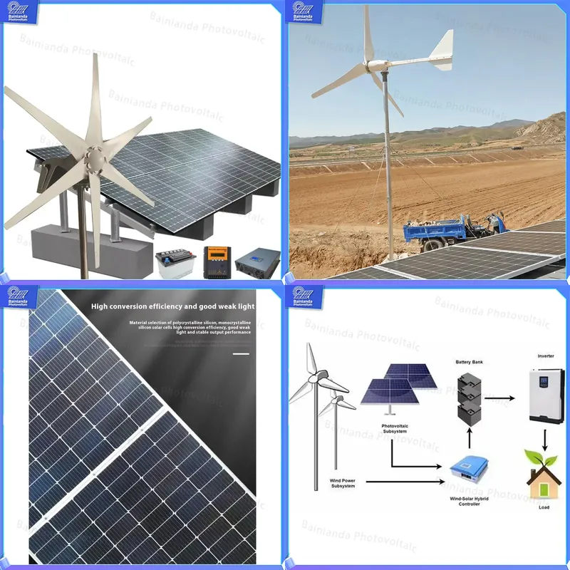 Wind Solar Hybrid Kit - Verticale windturbinegeneratorset MPPT-controller Zonne-wind hybride systeem
