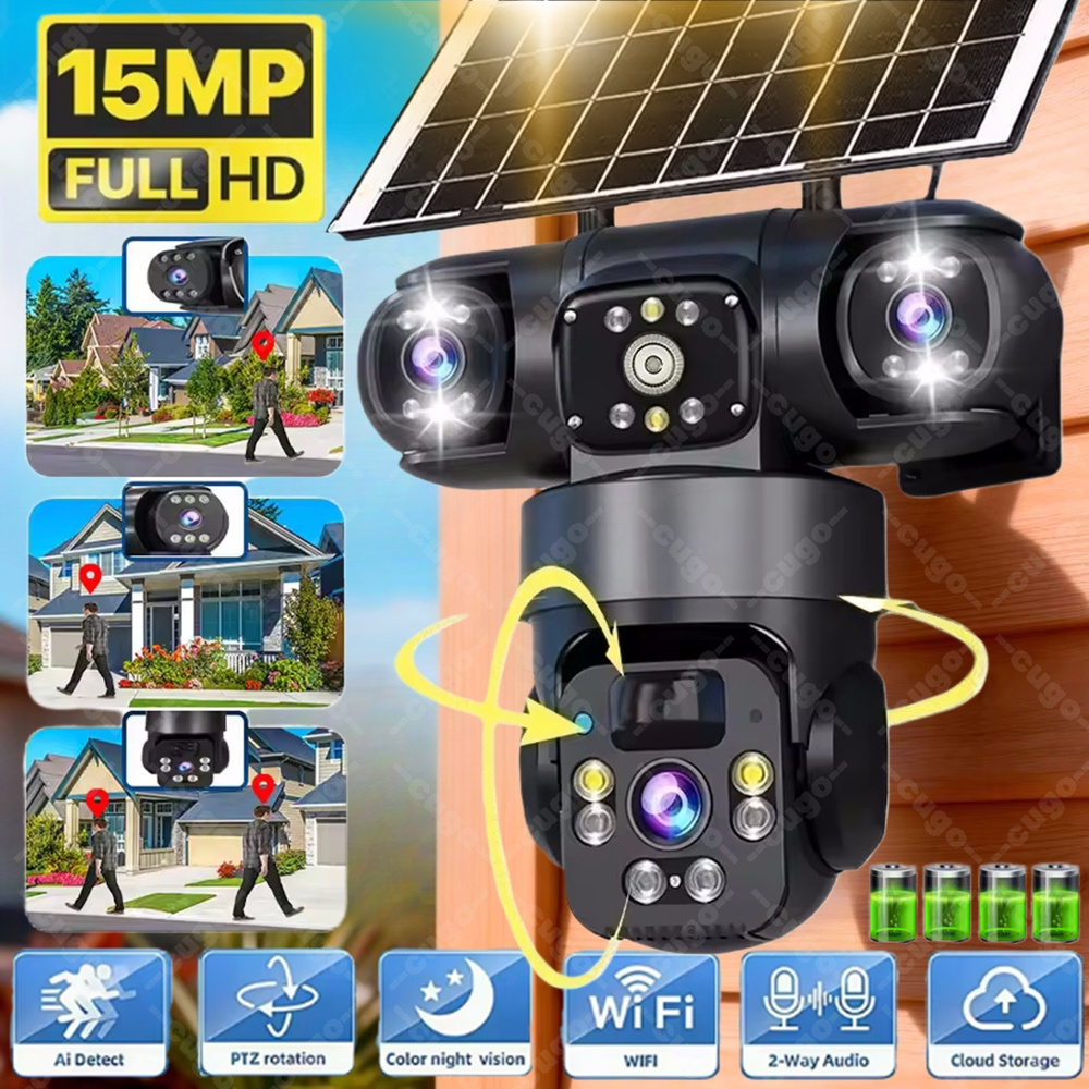 V380 3-scherms 3-lens WIFI cam - Jinko Solar Panel Cheetah recensie en prijs
